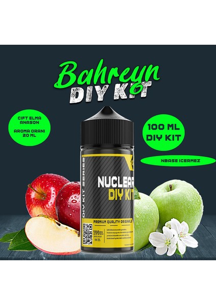 Bahreyn 30 60 100 ml Dıy Kit Çift Elma Anason Gıda Aroması 6 ml (Aroma Içerir )