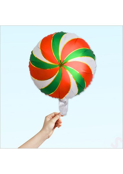 Kırmızı Yeşil Şeker Folyo Balon 45CM