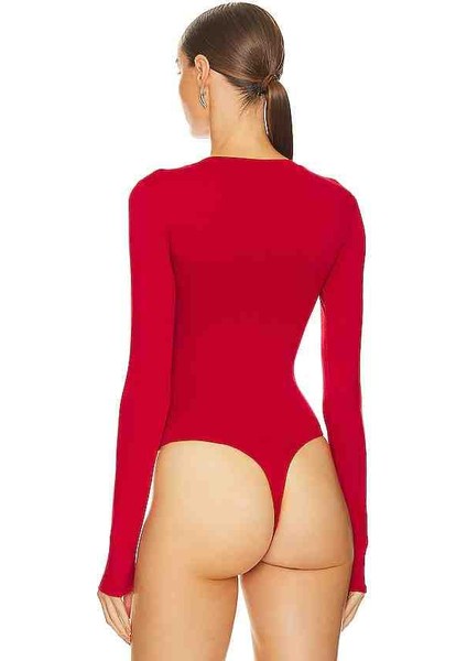 Bykuldesign Kadın Kırmızı Bodysuit