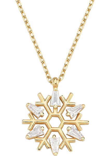 Altın Üçgen Taşlı Kartanesi Kolye