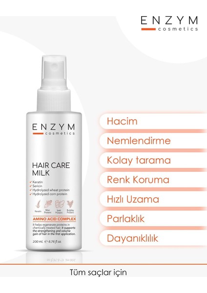 Enzym Cosmetıcs Saç Besleyici Keratin ve Protein Saç Sütü 200 ml 10001 fiyatları
