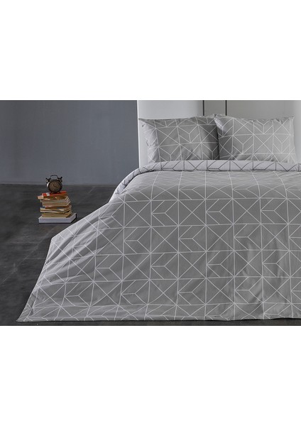 Ranforce Polka Nevresim Takımı Tek King Size - Gri