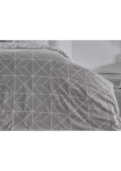 Ranforce Polka Nevresim Takımı Tek King Size - Gri