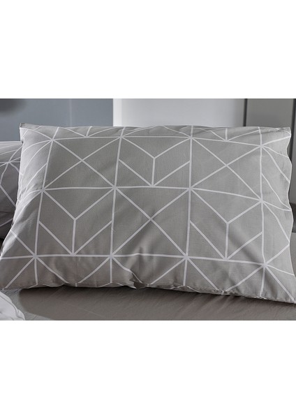 Ranforce Polka Nevresim Takımı Tek King Size - Gri