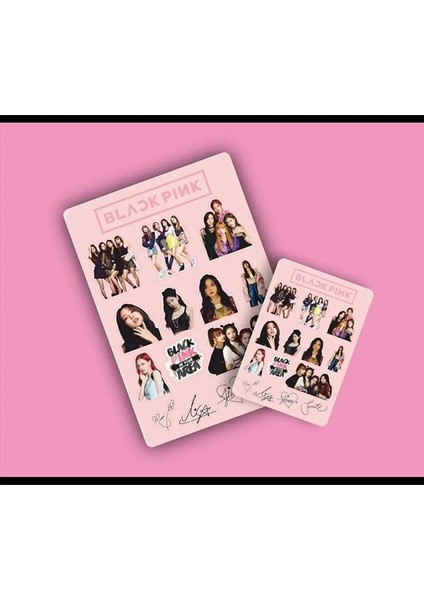 Black Pink Sticker 60 Adet Etiket ve Imzaları (2 Adet 9X13CM ve 1 Adet 13X18CM)