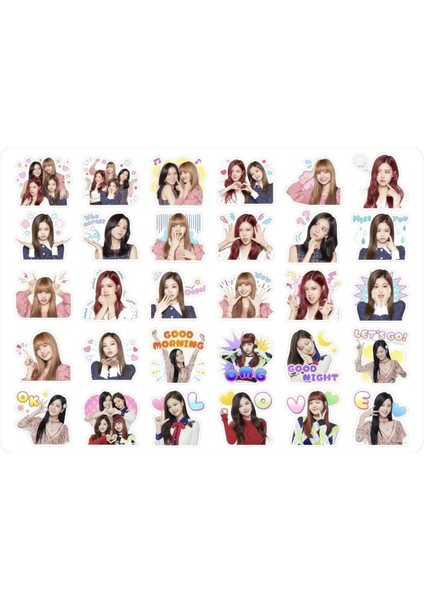 Black Pink Sticker 60 Adet Etiket ve Imzaları (2 Adet 9X13CM ve 1 Adet 13X18CM)