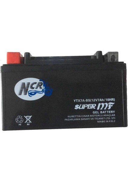 Motosiklet Aküsü YTX7A-BS 12 Volt 7 Amper