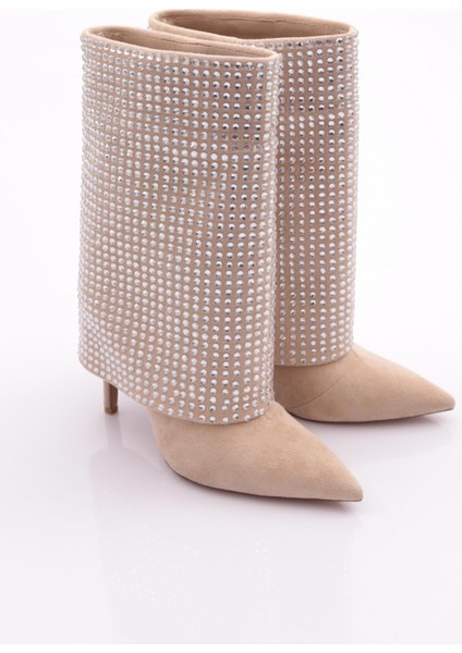 1127 Kadin Taş Işlemeli Topuklu Bot fiyatları