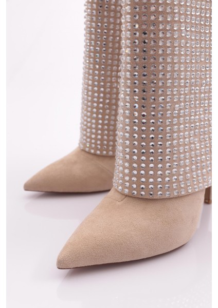 1127 Kadin Taş Işlemeli Topuklu Bot fırsatları