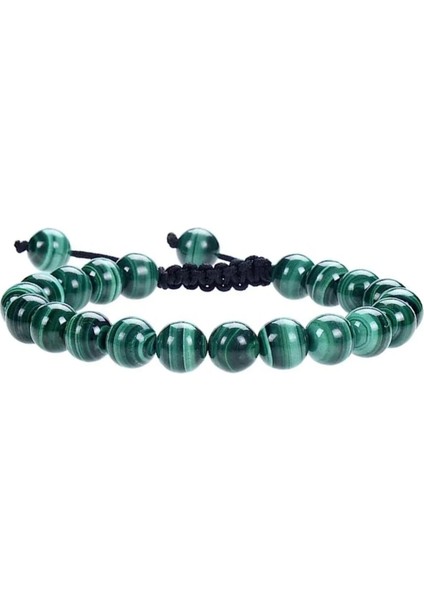 Malahit Doğal Taş Bileklik Örme Bileklik MAÖRME520