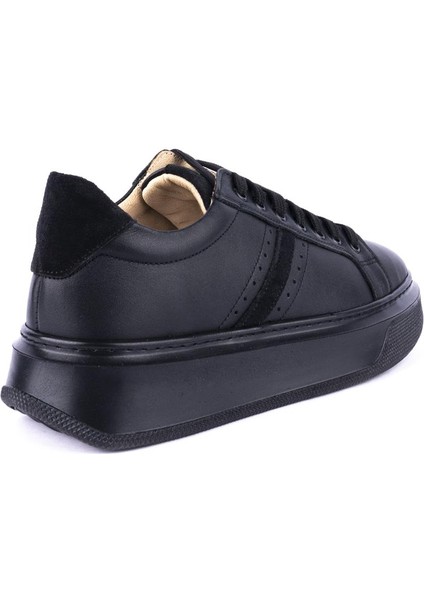 6101 Kalın Taban Komple Deri Spor Ayakkabı Siyah 6101 fiyatları