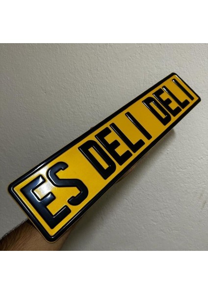 Oto Lüx Vernikli Sarı Dekor Plaka modelleri