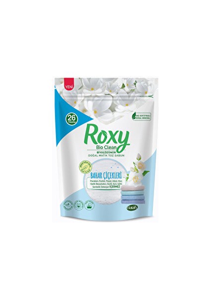 ( 1 Adet ) Dalan Roxy Bahar Çiçekleri Bio Clean Doğal Matik Toz Sabun 800 gr
