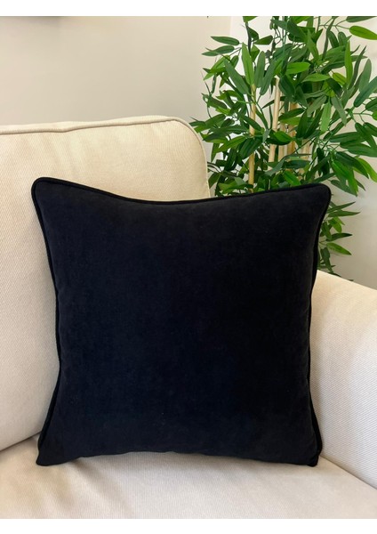 Tuğçe Demir Home Desıgn Siyah Dekoratif Kırlent Kılıfı 43X43