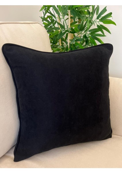 Tuğçe Demir Home Desıgn Siyah Dekoratif Kırlent Kılıfı 43X43