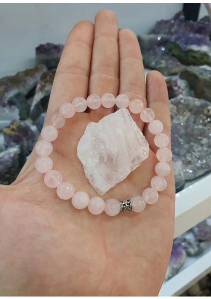 Pembe Kuvars Doğaltaş Bileklik ( Taş ) 8 mm PEMBEKVR123 fiyatları