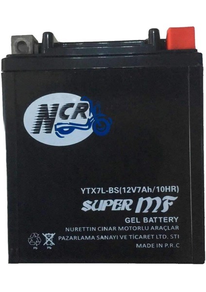 Motosiklet Aküsü YTX7L-BS 12 Volt 7 Amper