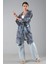 Gri Desenli Krep Kimono 0107129.06 4