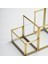 20x11x10cm Kalemlik Fırçalık Organizer Pirinç Gold Cam Ofis Dekoratif El Yapımı 2