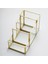 20x11x10cm Kalemlik Fırçalık Organizer Pirinç Gold Cam Ofis Dekoratif El Yapımı 4