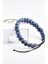 Lapis Lazuli 6mm Çift Sıra Makrome Doğal Taş Bileklik 1