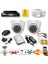 2 Kameralı Set - Yüz Insan Araç Tanımalı Hareket Algılayan 1080P 5 Mp Sony Lens 6 Smart LED Dome Fullhd Iç Mekan Güvenlik Kamerası Seti D206SL 1