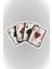 13 x 8,5 cm Poker Kağıdı Full As Sticker Motor Araba Kask Laptop Sticker 2