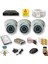 3 Kameralı Set - Hareket Algılayan Gece Görüşlü 36 Ir LED 5mp Sony Lensli 1080P Full Hd Dome Iç Mekan Güvenlik Kamerası Seti D136B 1