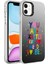 Apple iPhone 12 Kılıf Desenli Silver Sert Kapak 1