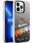 Apple iPhone 13 Pro Max Kılıf Desenli Silver Sert Kapak 1