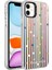 Apple iPhone 12 Kılıf Desenli Silver Sert Kapak 1
