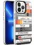 Apple iPhone 13 Pro Kılıf Desenli Silver Sert Kapak 1