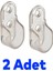Oval Boru Askı Flanşı Dolap Elbise Askı Asma Aparatı Elemanı Plastik Aparat 45 mm (2 Adet) 3