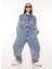 Jeans Düz Mavi Kadın Tulum A0404 2