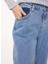 Yüksek Bel Düz Paça Normal Indigo Kadın Pantolon A0336 4