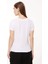 Bisiklet Yaka Baskılı Beyaz Kadın T-Shirt A0701 5