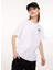 Bisiklet Yaka Baskılı Beyaz Kadın T-Shirt J0711 1