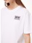 Bisiklet Yaka Baskılı Beyaz Kadın T-Shirt J0711 4