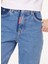 Yüksek Bel Düz Paça Normal Indigo Kadın Pantolon J0330 4