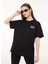 Bisiklet Yaka Düz Siyah Kadın T-Shirt A0709 3