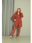 Welsoft Polar Kadın 3'lü Kiremit Pijama Takımı 20605 5