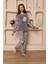 Kız Çocuk Welsoft Polar Gri Pijama Takımı 20523 2