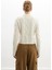 Adelıne Sweater Bisiklet Yaka Saç Örgü Kadın Triko Kazak - Ekru 4
