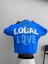 Oversize Local Love Baskılı Kapüşonlu Sweatshirt Mavi 2