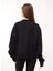 Jeans Bisiklet Yaka Düz Siyah Kadın Sweatshırt J1714 5