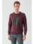 Erkek Mürdüm Trend Bisiklet Yaka Sweat-Shirt 1