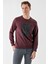 Erkek Mürdüm Trend Bisiklet Yaka Sweat-Shirt 3