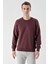 Erkek Mürdüm Basic Bisiklet Yaka Sweat-Shirt 1