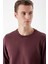 Erkek Mürdüm Basic Bisiklet Yaka Sweat-Shirt 4