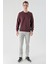 Erkek Mürdüm Basic Bisiklet Yaka Sweat-Shirt 5